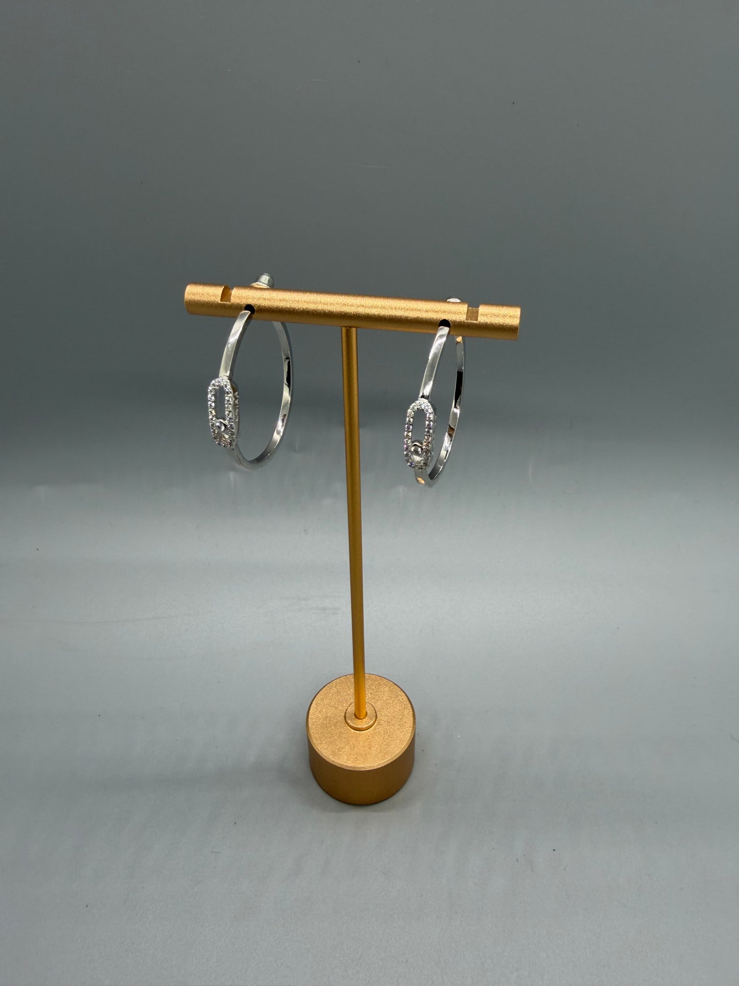 EARRINGS MESSI HOOPS SILVER