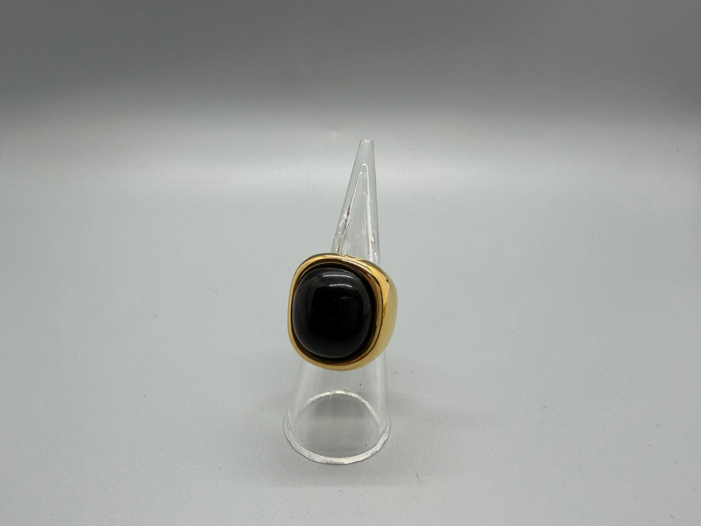 RING BLACK STONE GOLD