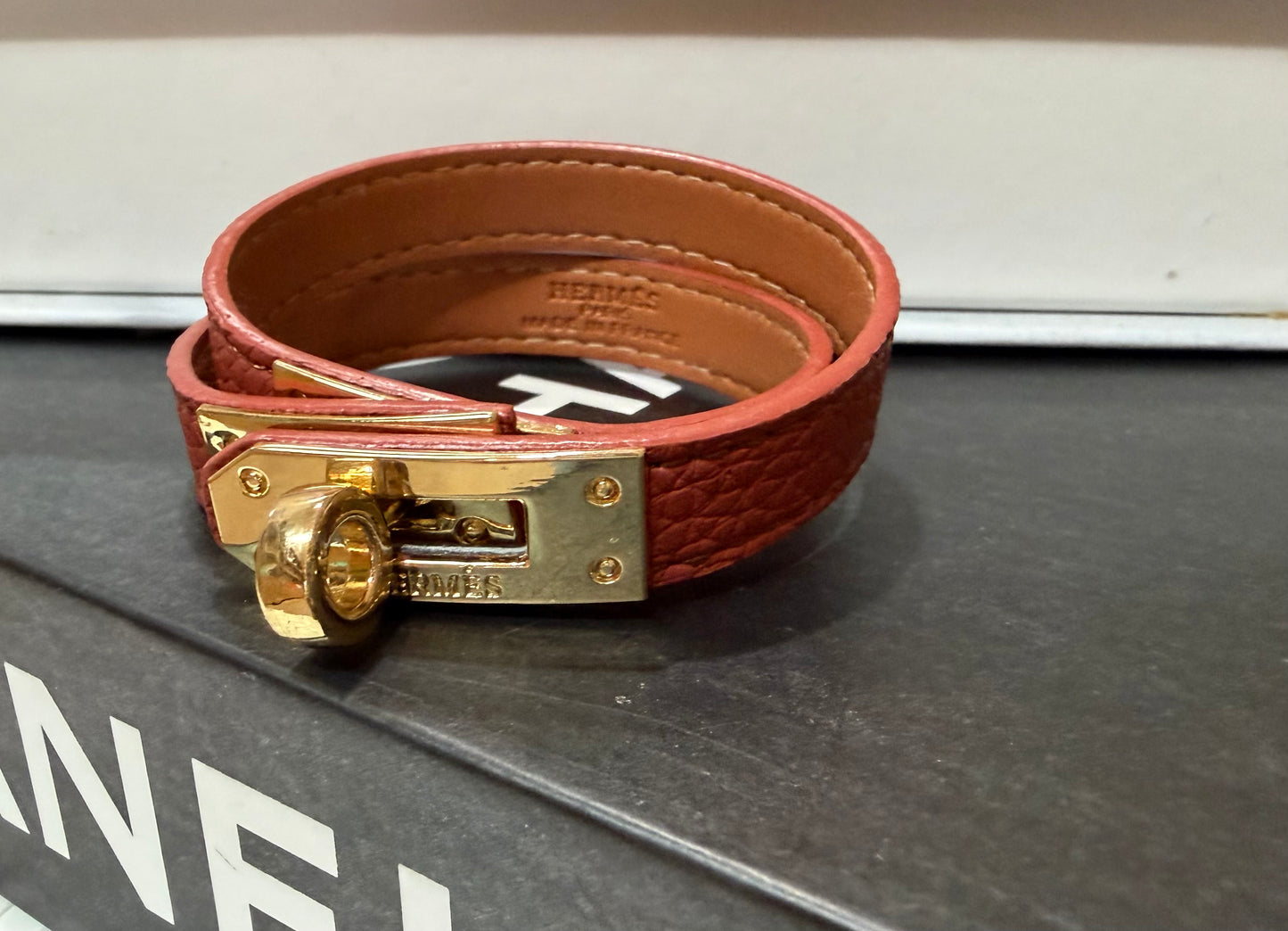 BRACELETS H LEATHER DOUBLE
