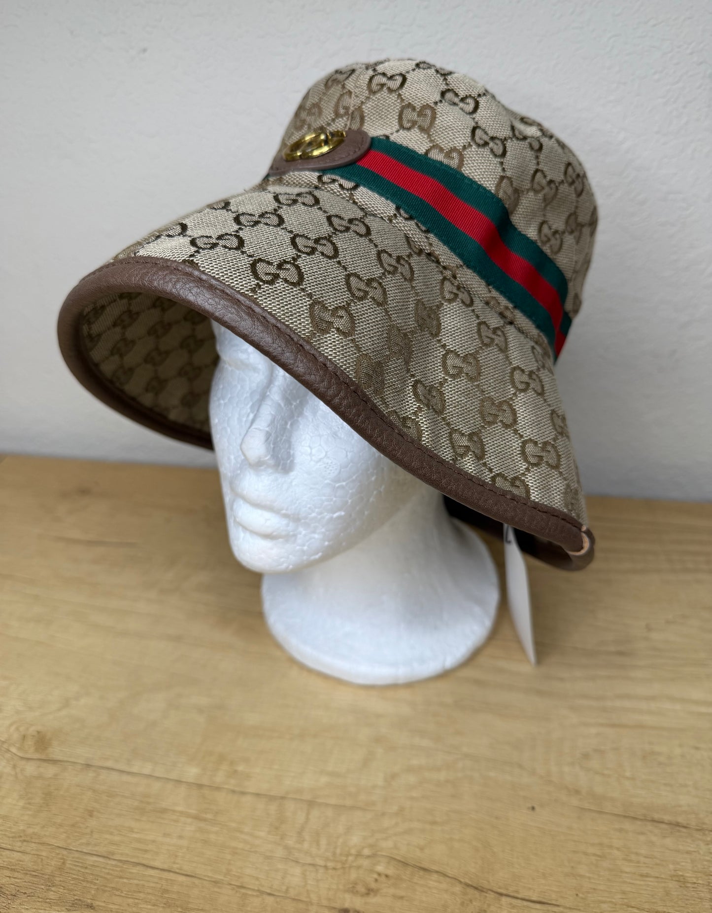 BUCKET HAT KHAKI GG