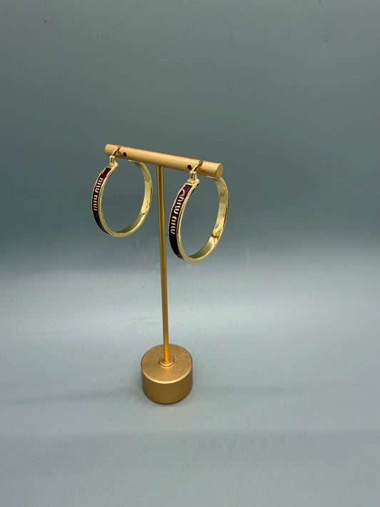 EARRINGS HOOPS MUY WINE