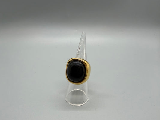 RING BLACK STONE GOLD
